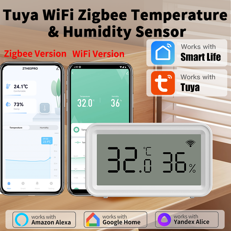 Smart Home Yandex - Tuya Zigbee WiFi Thermometer Hygrometer Temperature