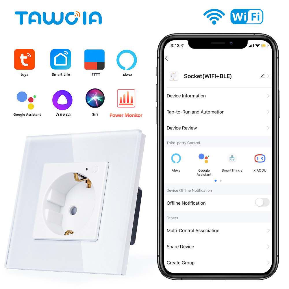 Smart Home Yandex - TAWOIA Wifi Wall Socket EU Standard