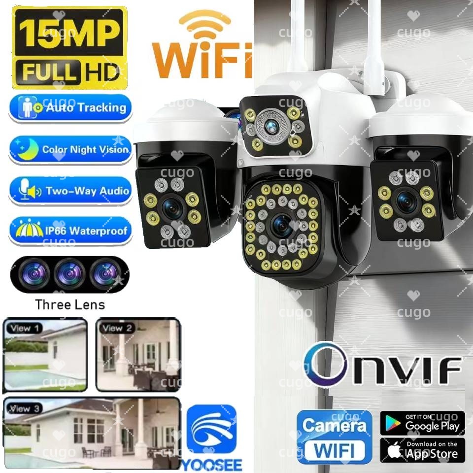 Smart Home Kamera - 15MP WIFI IP Camera 3 Lens