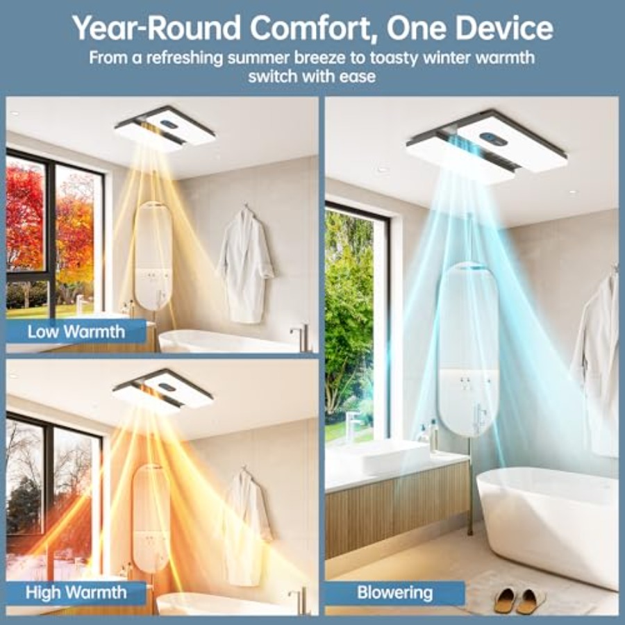 Bathroom Exhaust Fan with Heat - đánh giá và giá Smart Bathroom Fan