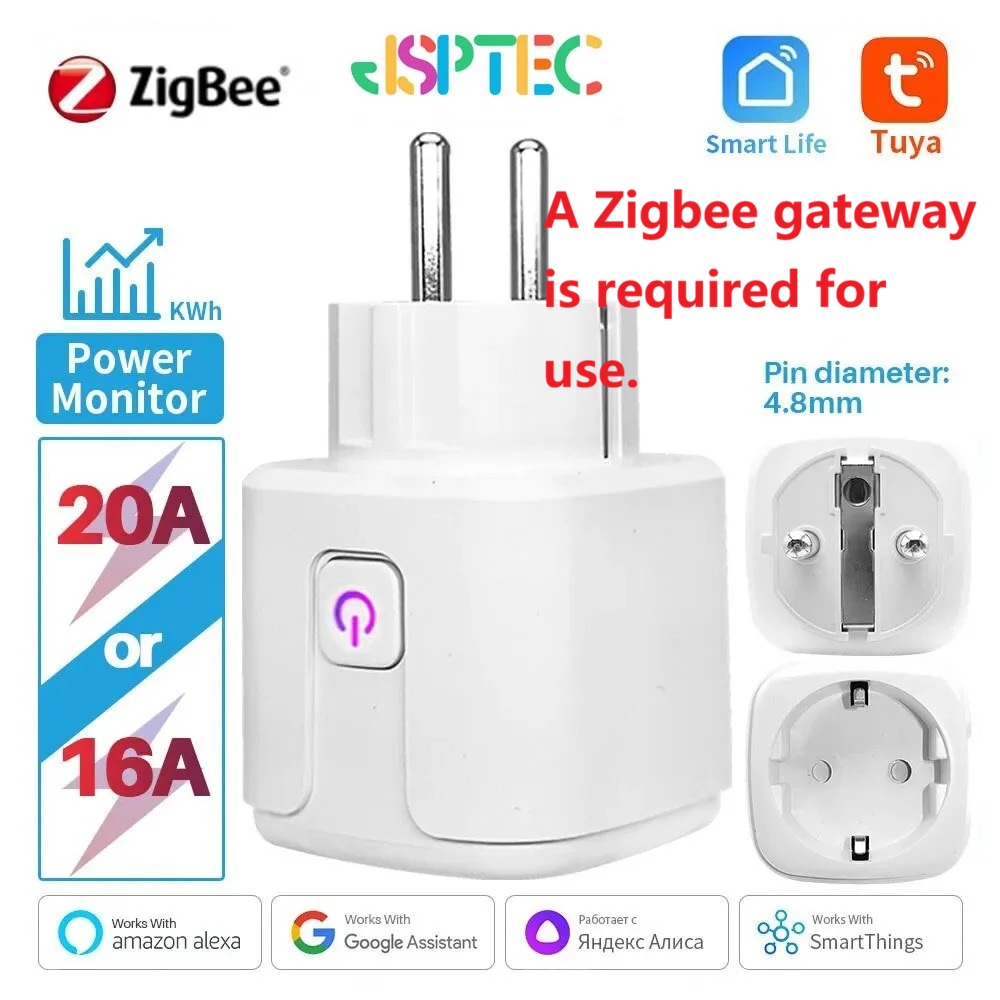 Tuya Zigbee Smart Plug 20A EU  - đánh giá và giá Smart Home Yandex