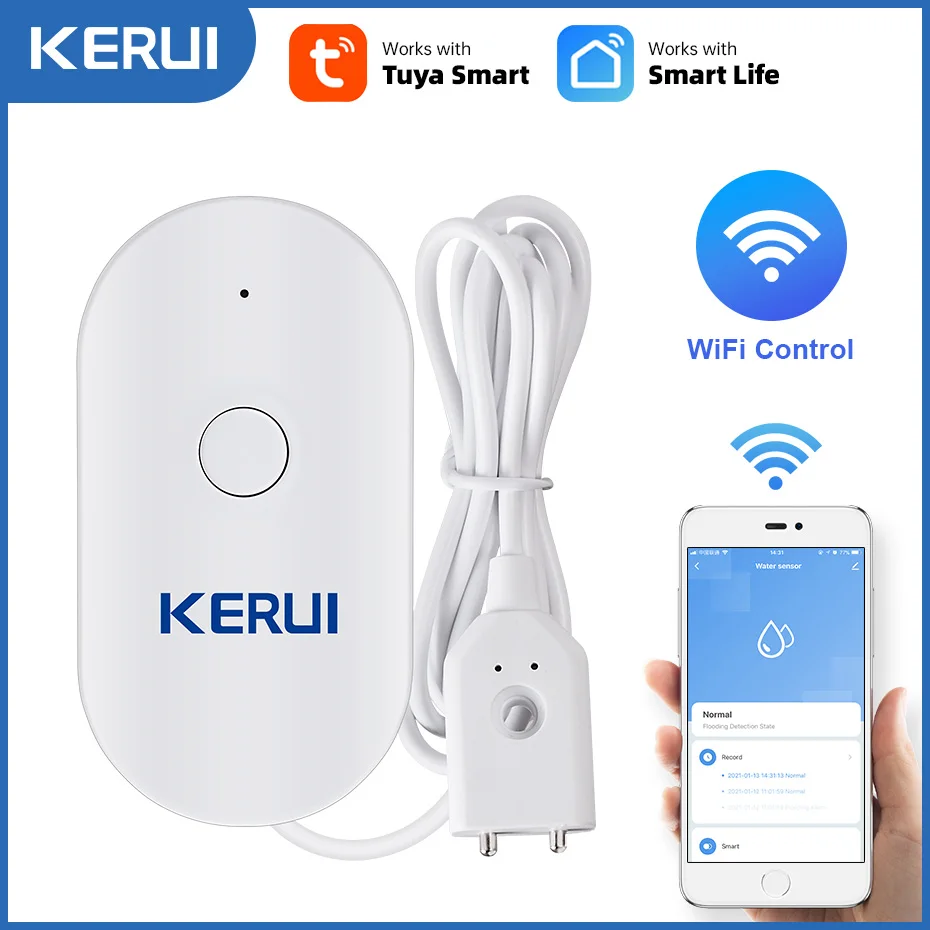 KERUI WiFi Water Sensor Smart  - đánh giá và giá Smart Home Notifications