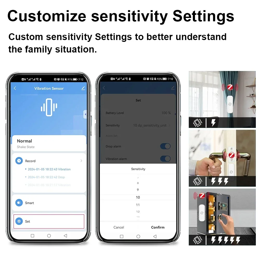Tuya Zigbee Smart Vibration Se - đánh giá và giá Smart Home Notifications