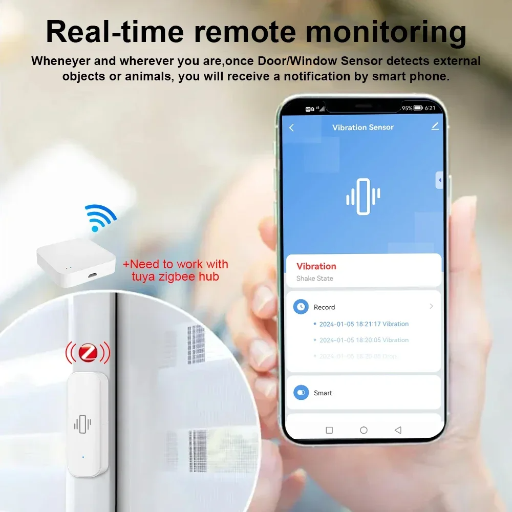 Tuya Zigbee Smart Vibration Se - đánh giá và giá Smart Home Notifications