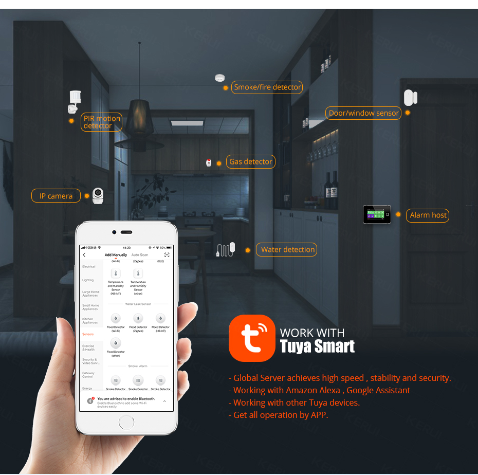 KERUI Smart  WiFi Water Sensor - đánh giá và giá Smart Home Notifications