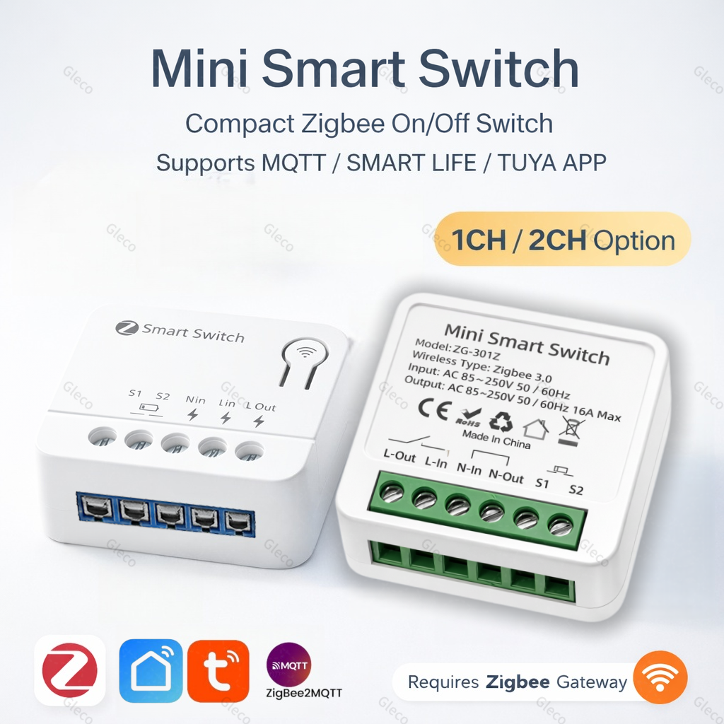 Zigbee TUYA 1/2Gang Mini Smart - đánh giá và giá Smart Home Life