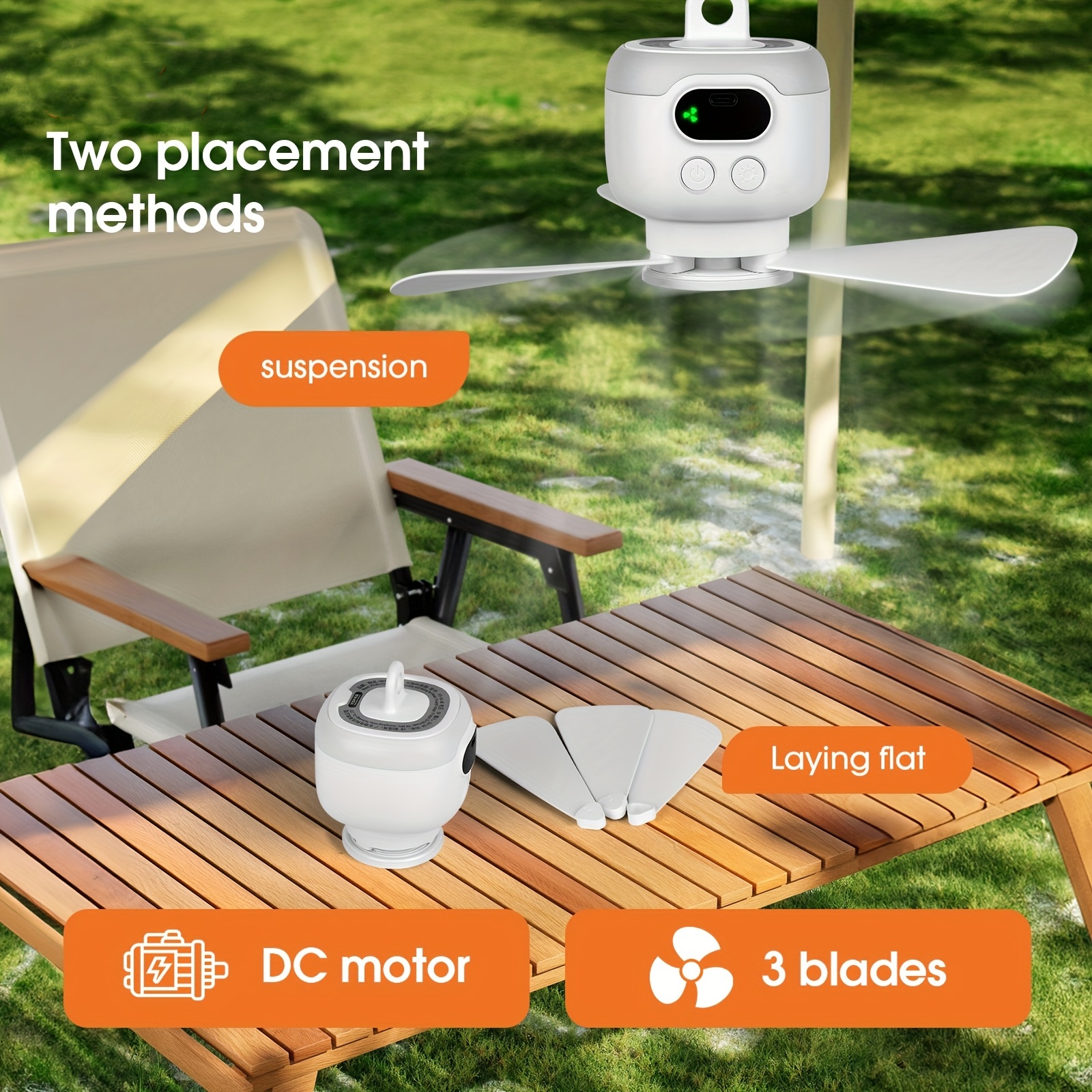 Portable Ceiling Fans 8000mAh  - đánh giá và giá Smart Bathroom Fan
