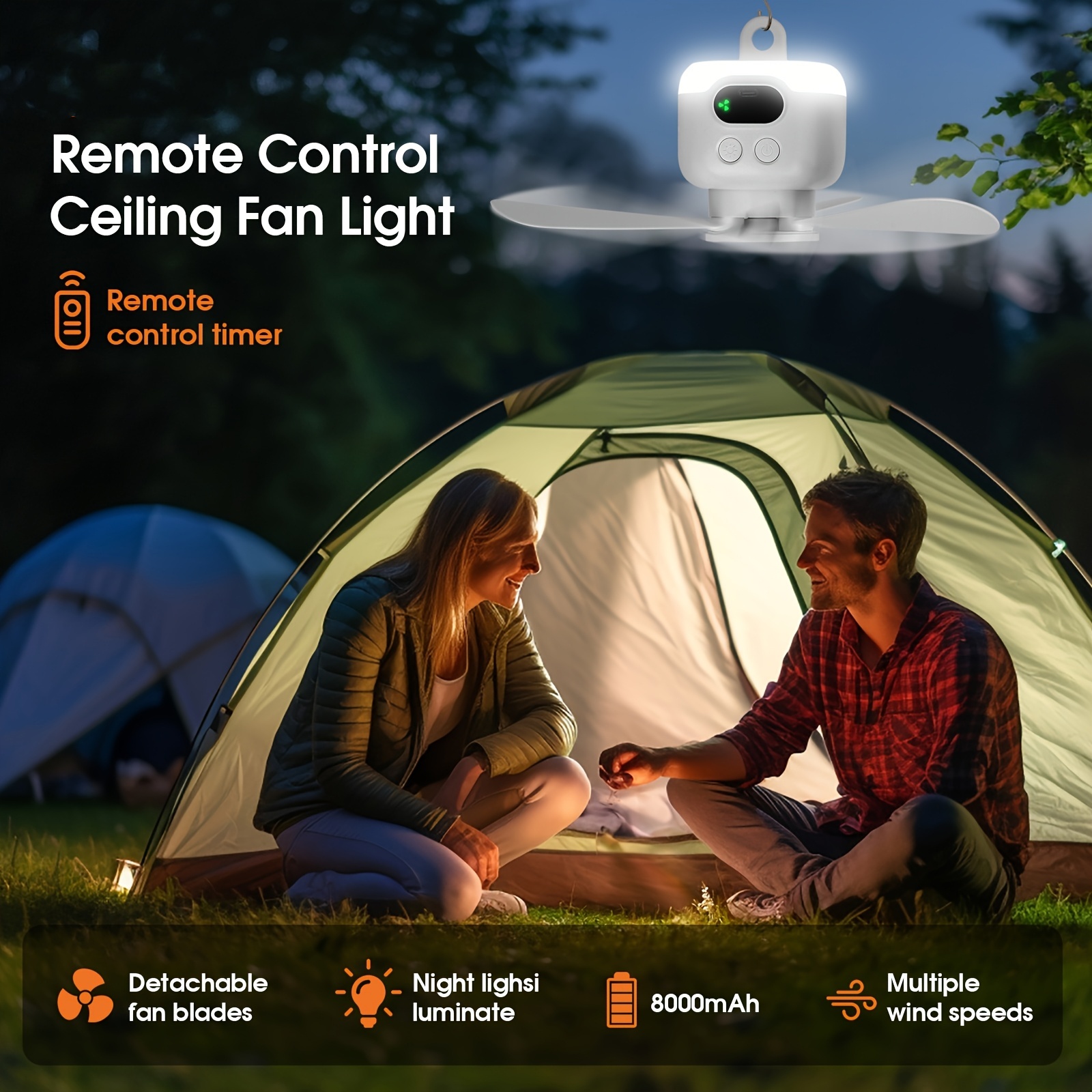 Portable Ceiling Fans 8000mAh  - đánh giá và giá Smart Bathroom Fan