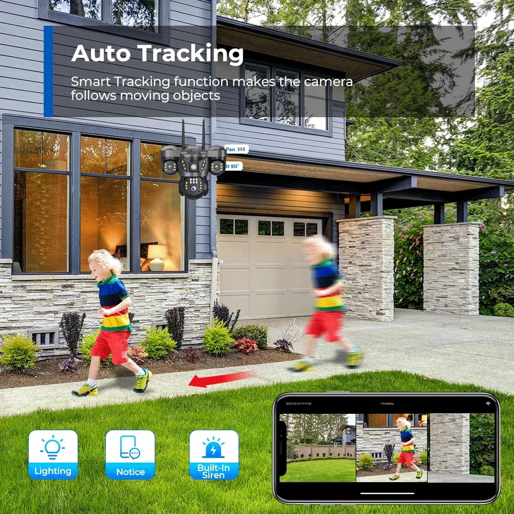 15MP 8K Wifi IP Camera Three L - đánh giá và giá Smart Home Kamera