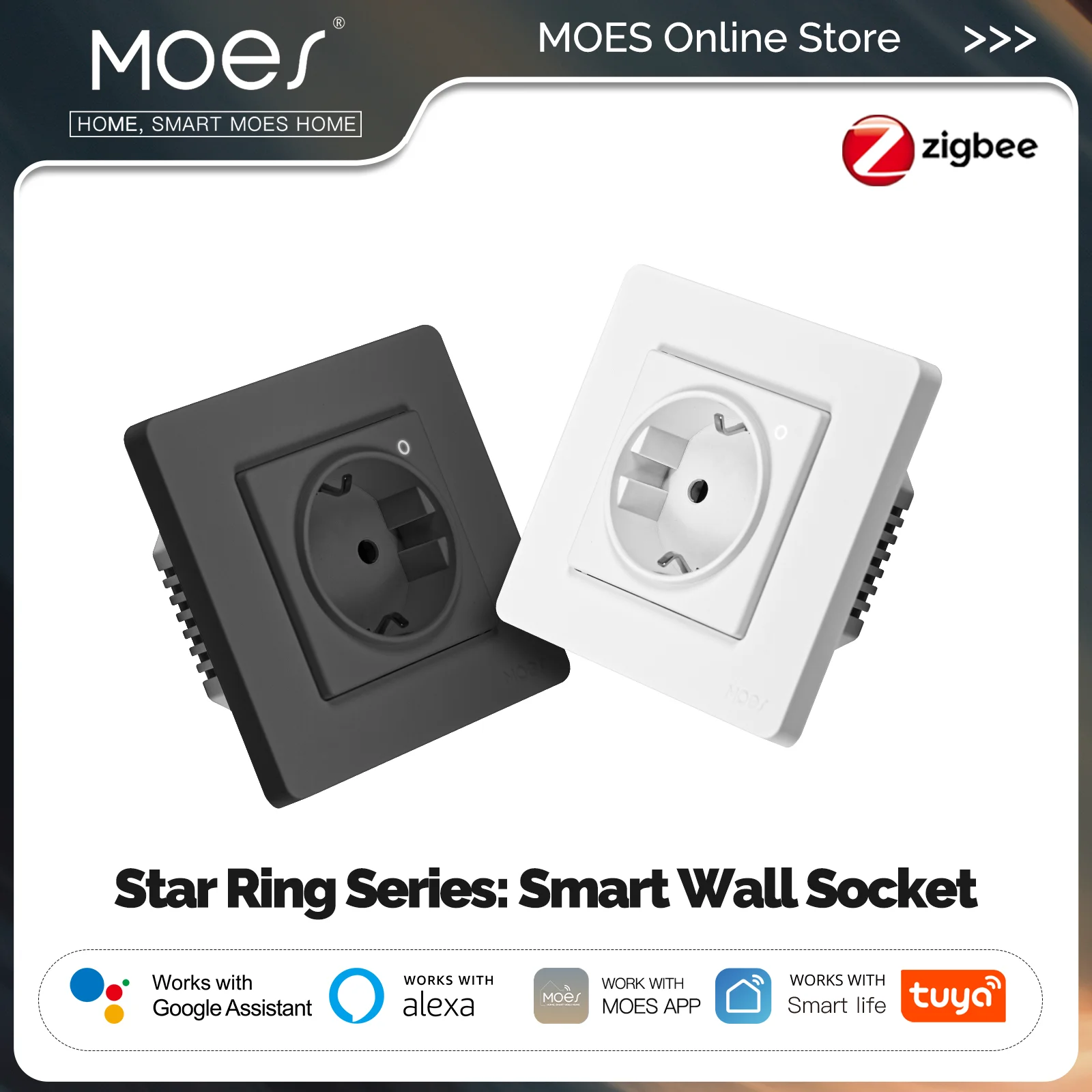 MOES Tuya ZigBee Smart Socket  - đánh giá và giá Smart Home Monitoring