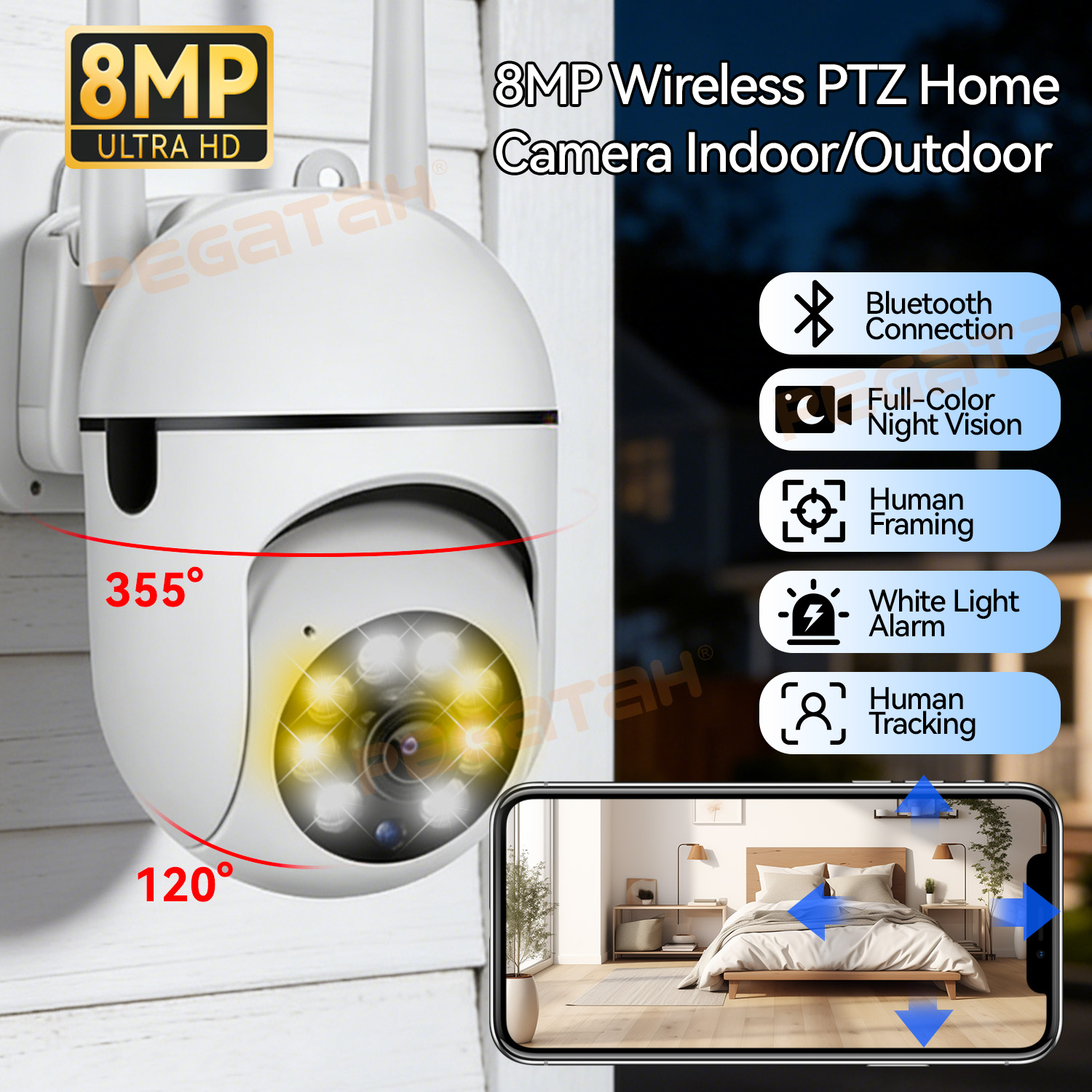 8MP 2.4G Wifi IP CCTV Camera C - đánh giá và giá Smart Home Windows App