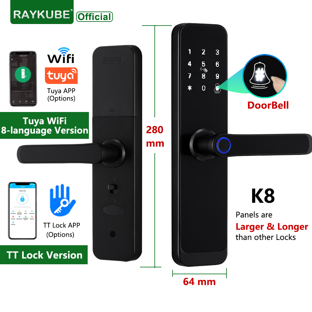 RAYKUBE K8 Smart Door Lock TTl - đánh giá và giá Smart Home Keyestudio