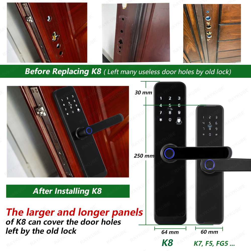 RAYKUBE K8 Smart Door Lock TTl - đánh giá và giá Smart Home Keyestudio