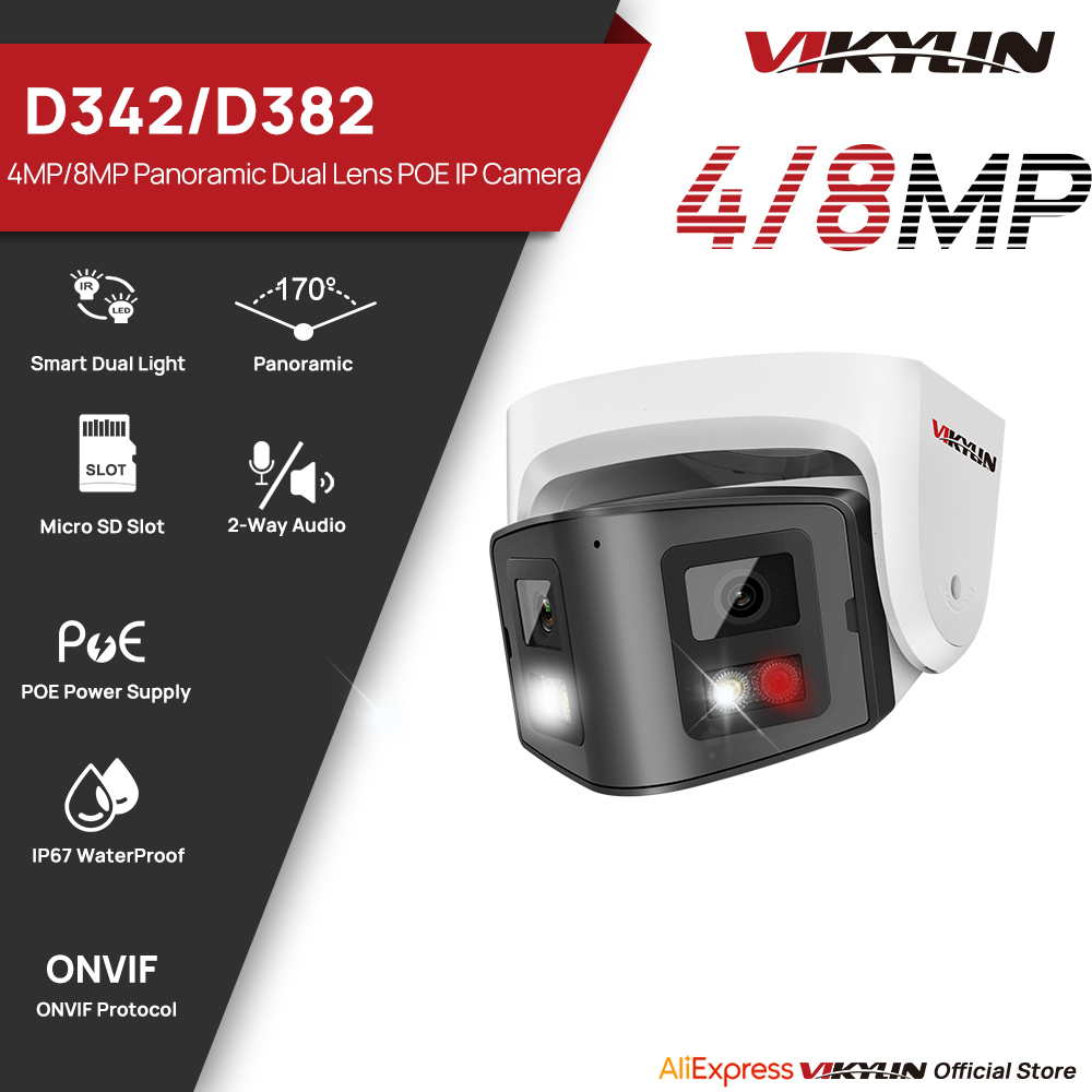 Vikylin 4/8MP Panoramic Dual L - đánh giá và giá Smart Home Notifications