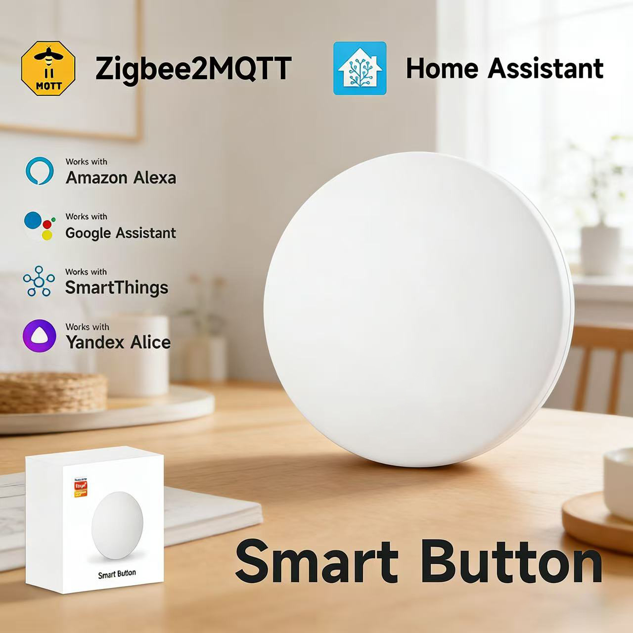 Zigbee3.0 2MQTT Smart Button S - đánh giá và giá Smart Home Keyestudio