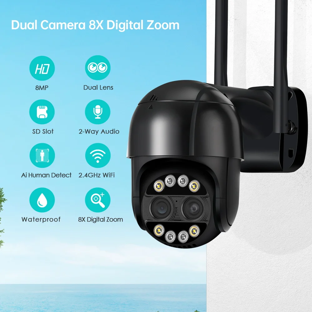 BESDER 8MP 4K PTZ IP Camera 8x - đánh giá và giá Smart Home Windows App